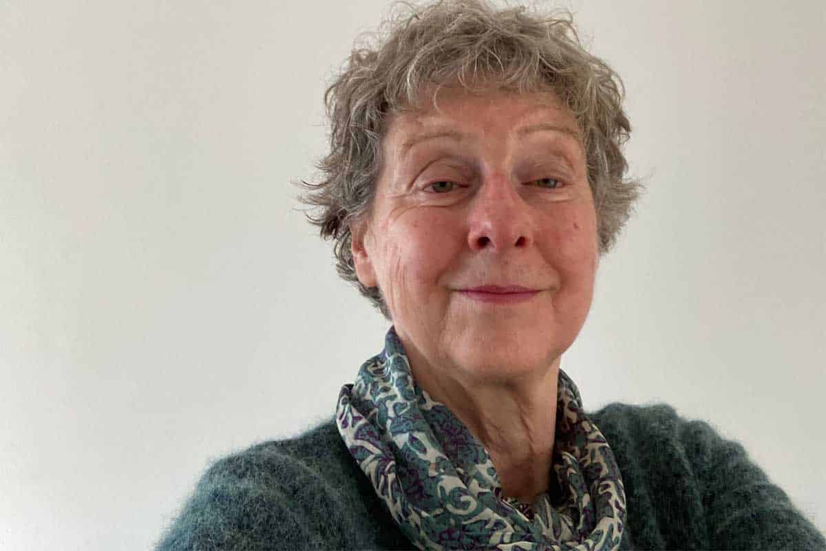 Portret van een oudere vrouw.